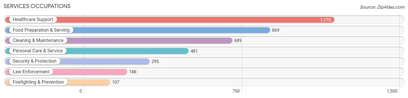 Services Occupations in Monroe County