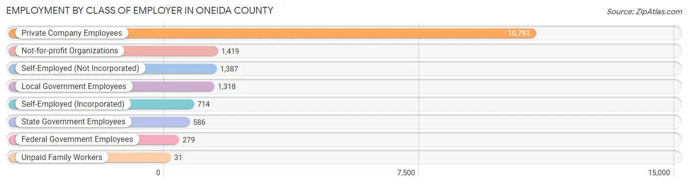 Employment by Class of Employer in Oneida County