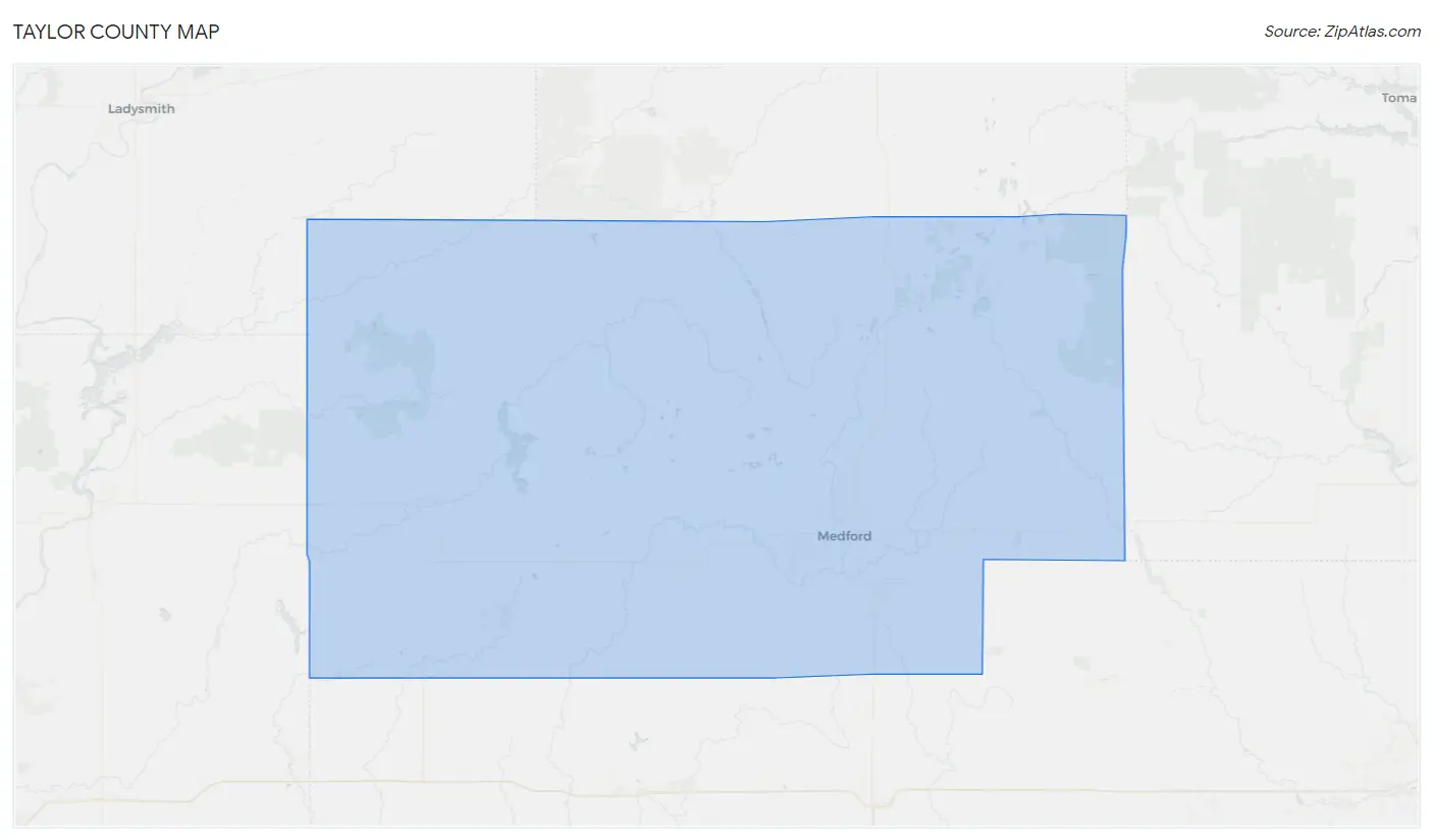 Taylor County Map