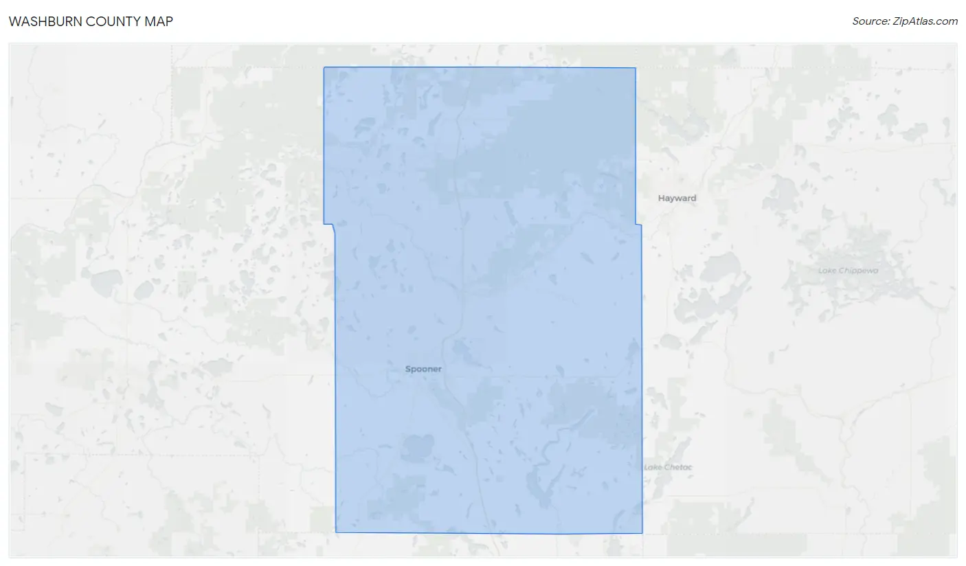 Washburn County Map