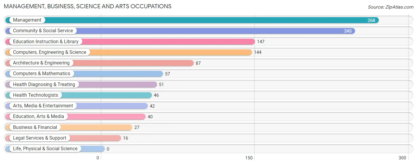 Management, Business, Science and Arts Occupations in Braxton County