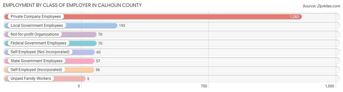Employment by Class of Employer in Calhoun County