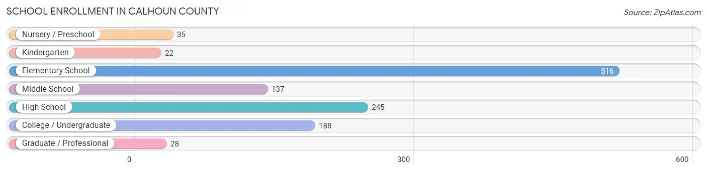 School Enrollment in Calhoun County