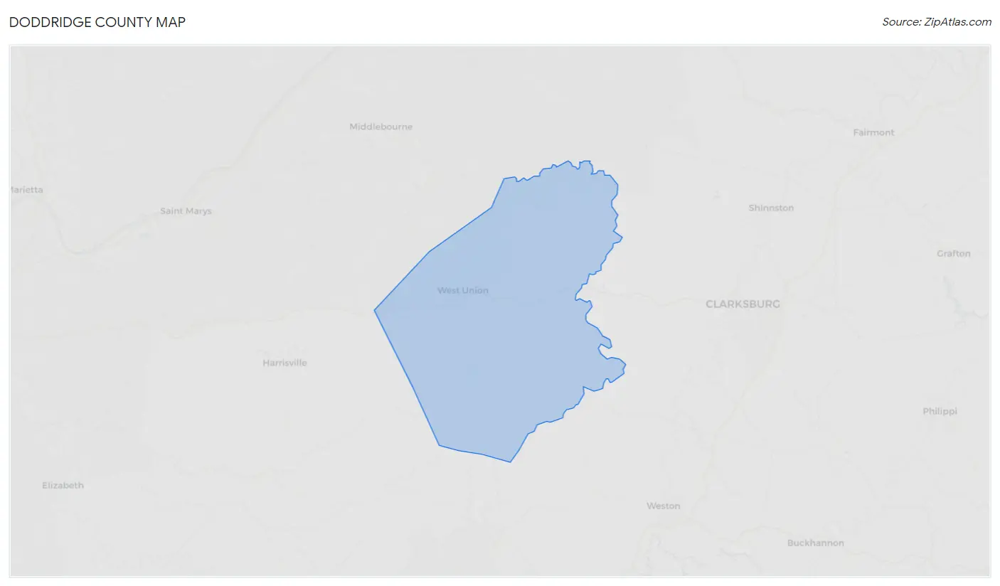 Doddridge County Map