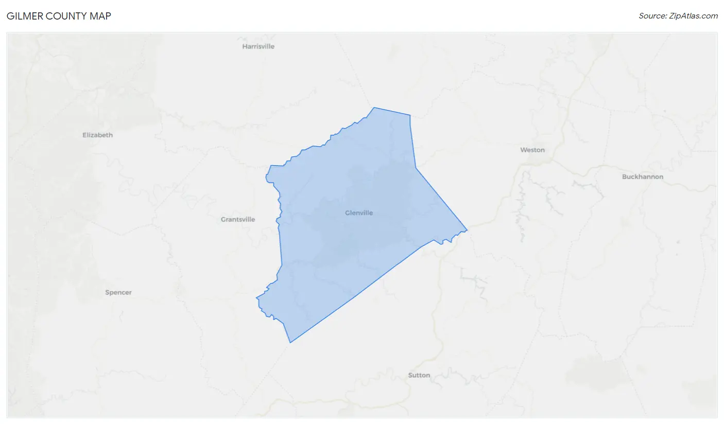 Gilmer County Map
