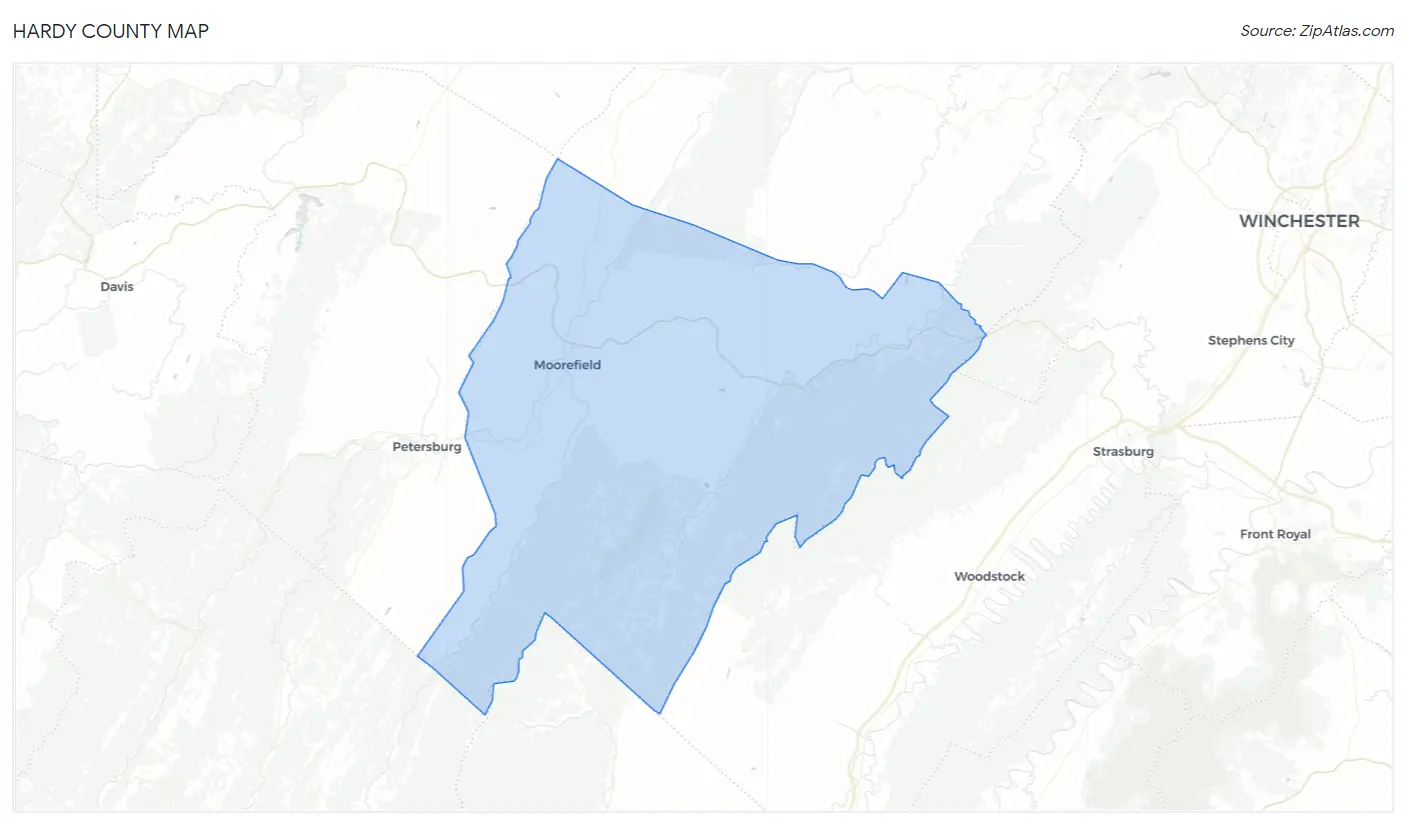 Hardy County Map