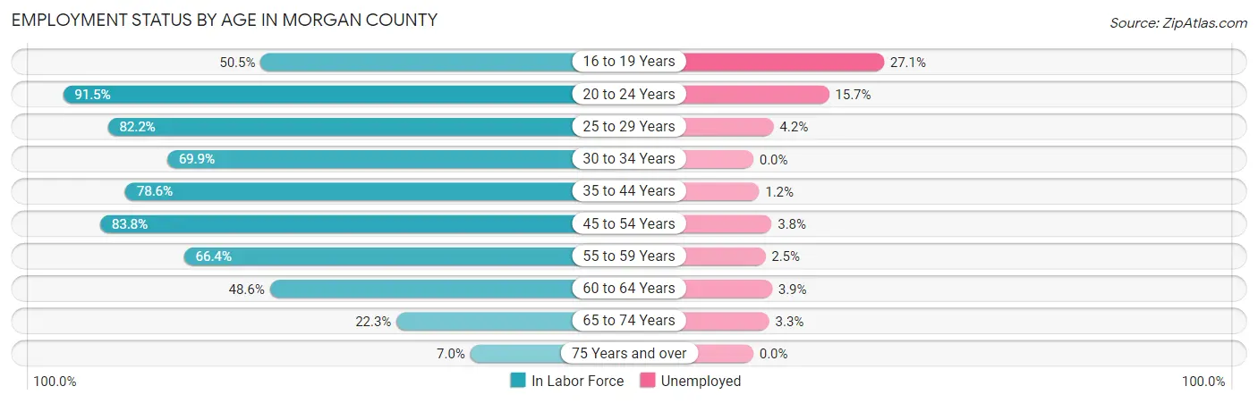 Employment Status by Age in Morgan County