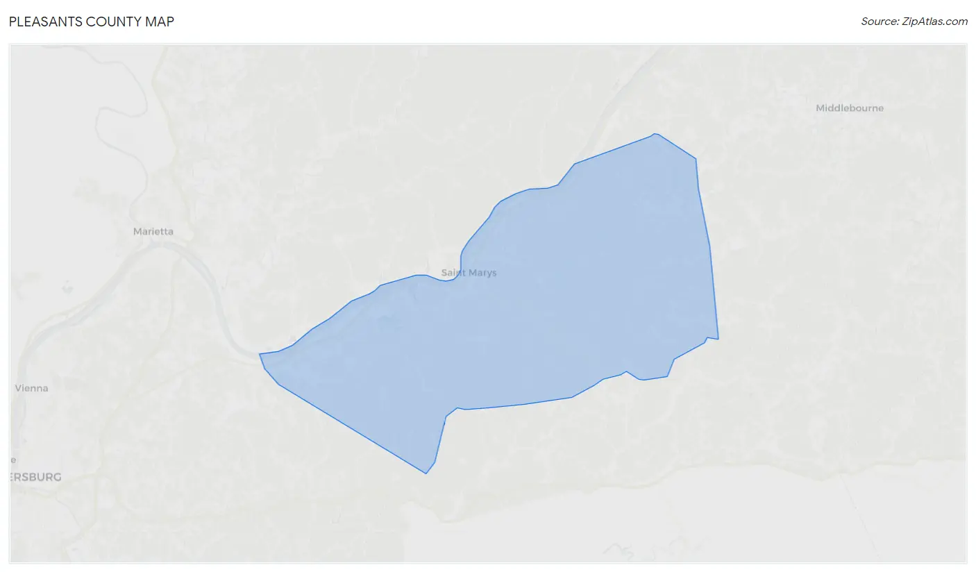 Pleasants County Map