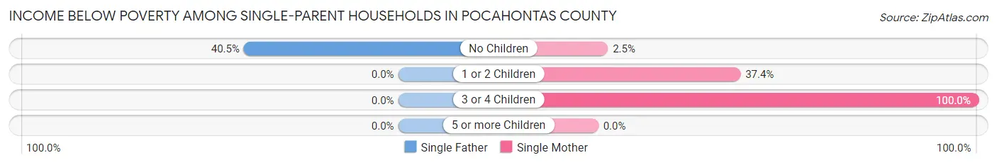 Income Below Poverty Among Single-Parent Households in Pocahontas County