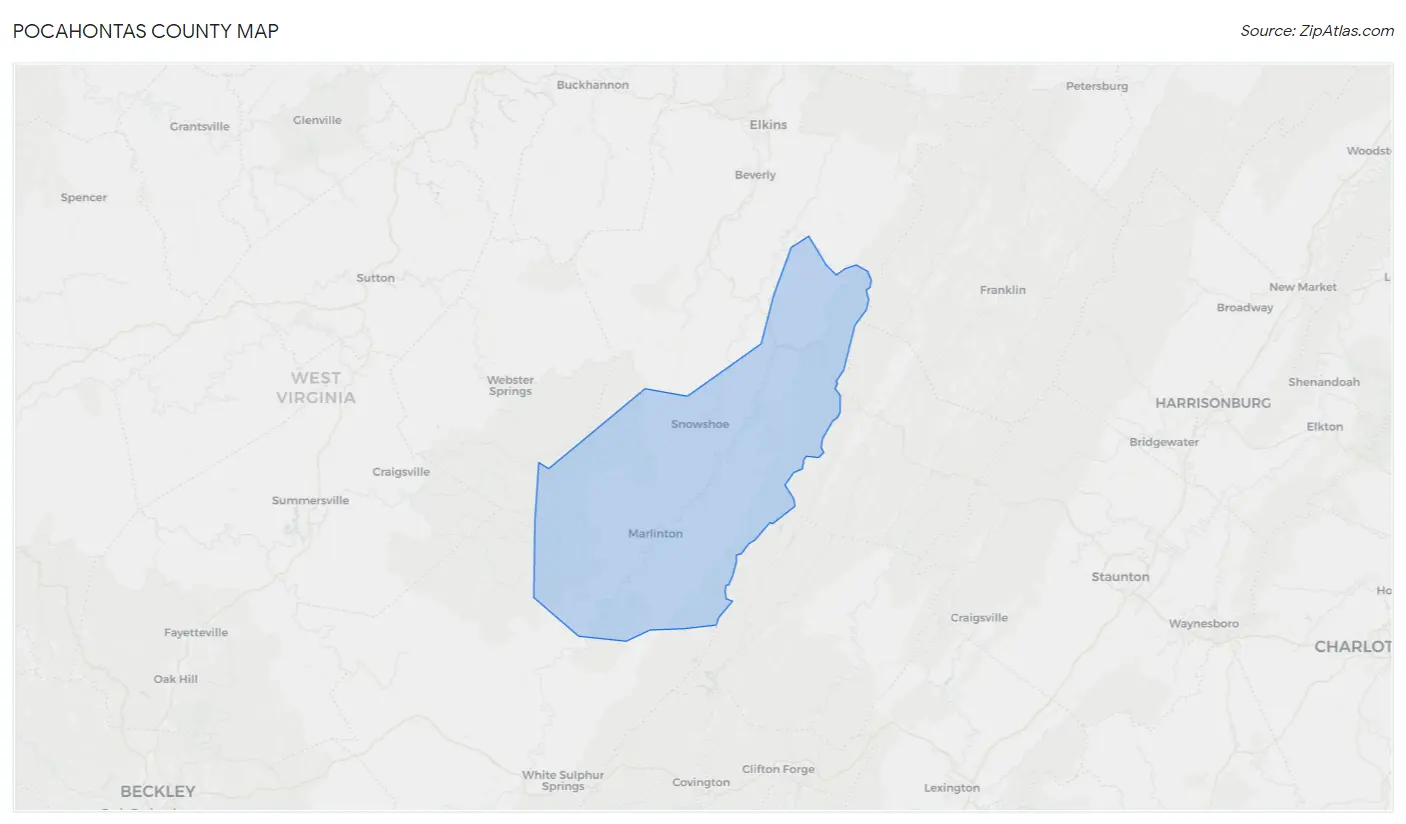 Pocahontas County Map