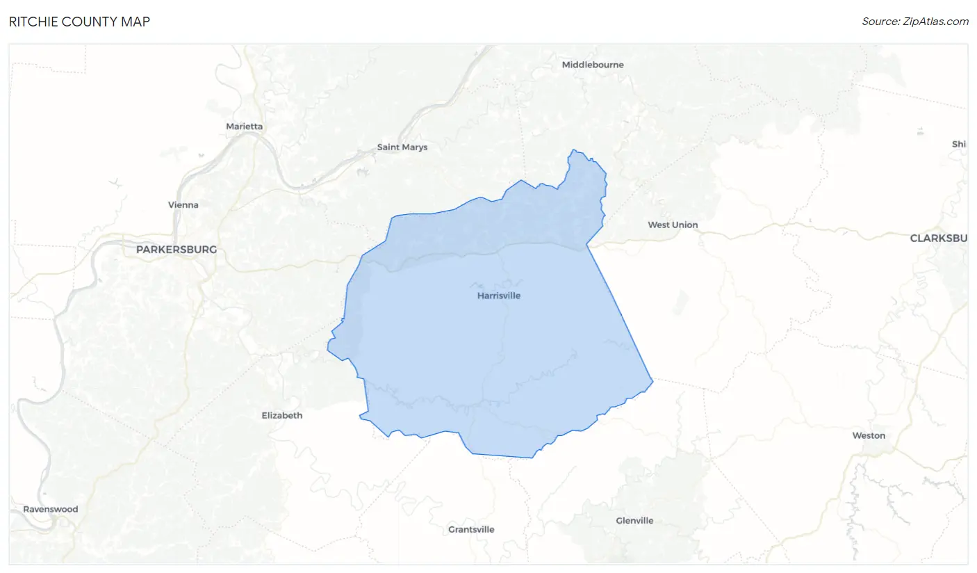 Ritchie County Map