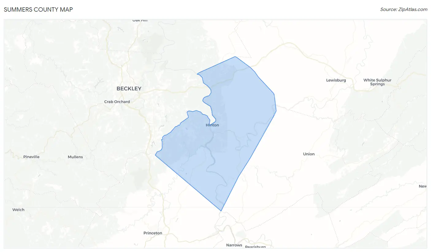 Summers County Map
