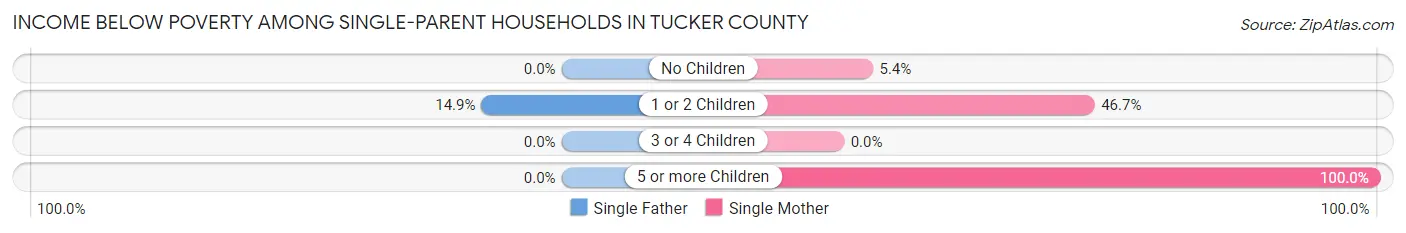 Income Below Poverty Among Single-Parent Households in Tucker County