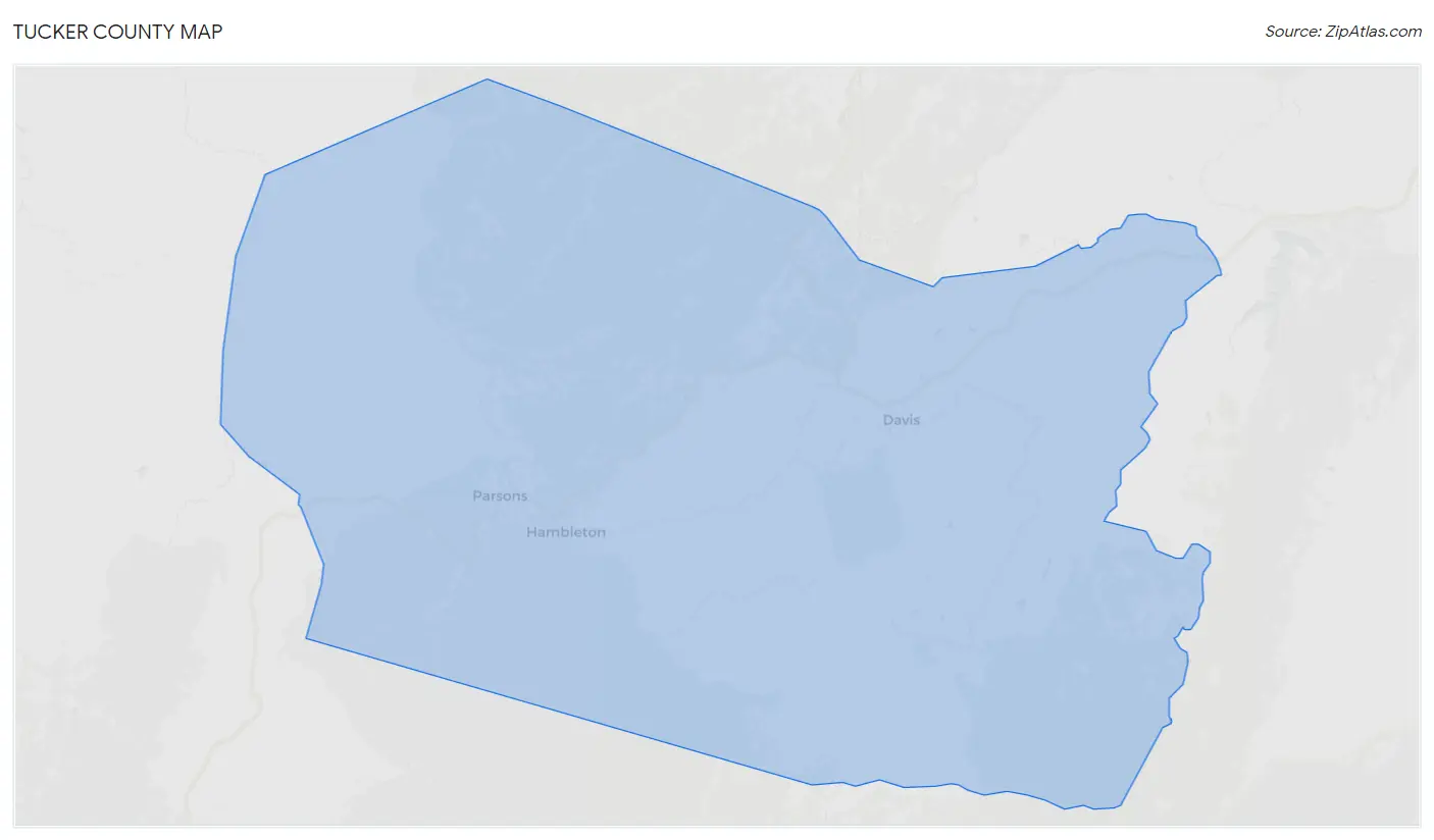 Tucker County Map