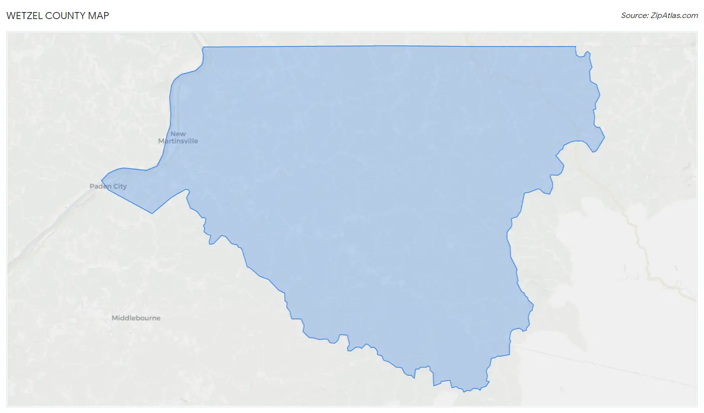 Wetzel County Map