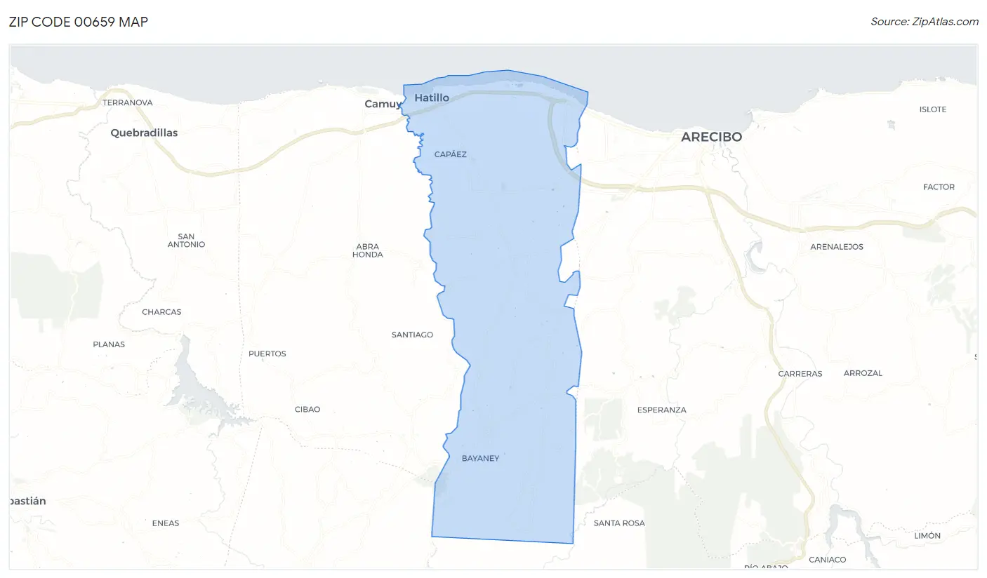 Zip Code 00659 Map