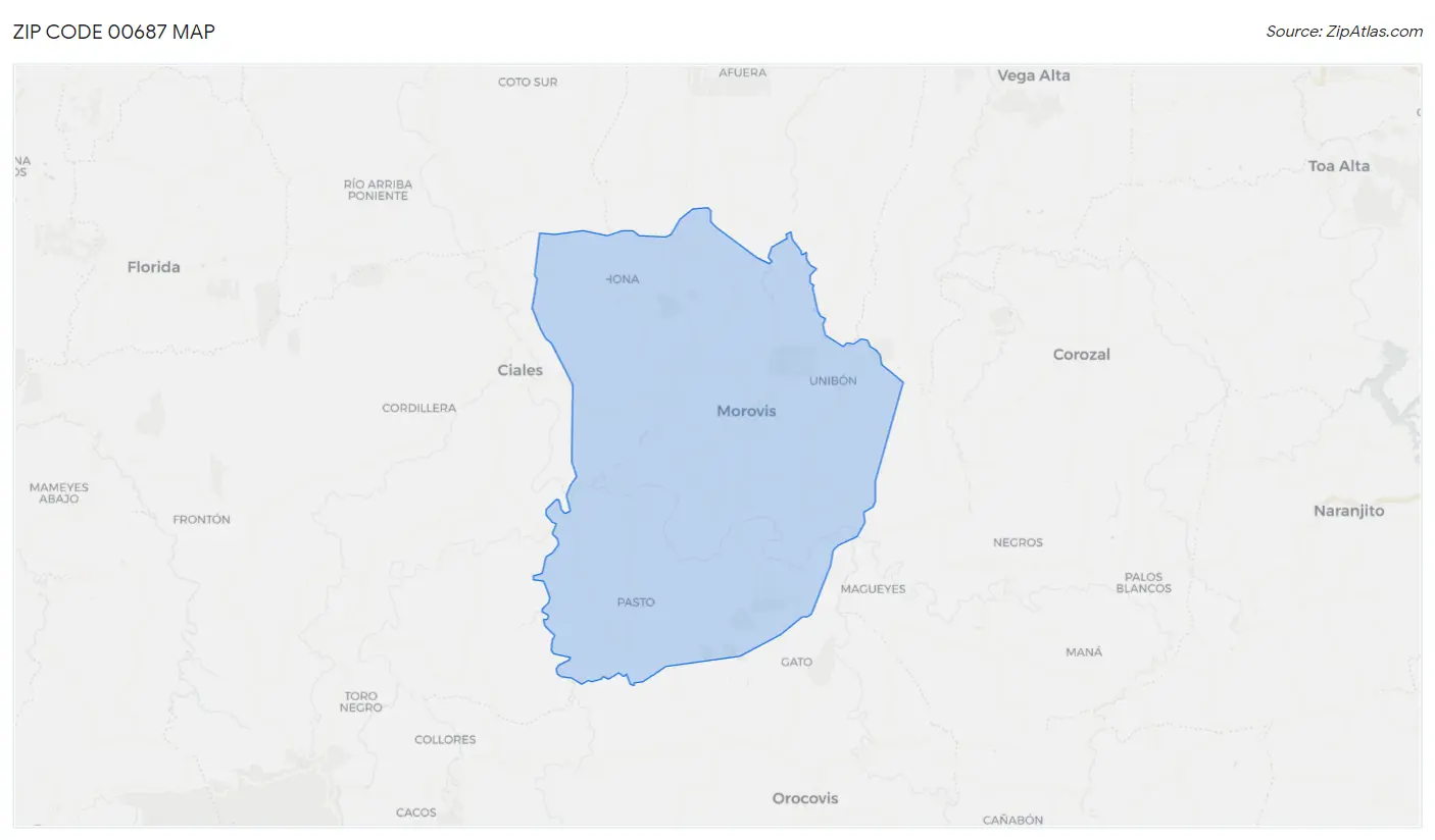 Zip Code 00687 Map