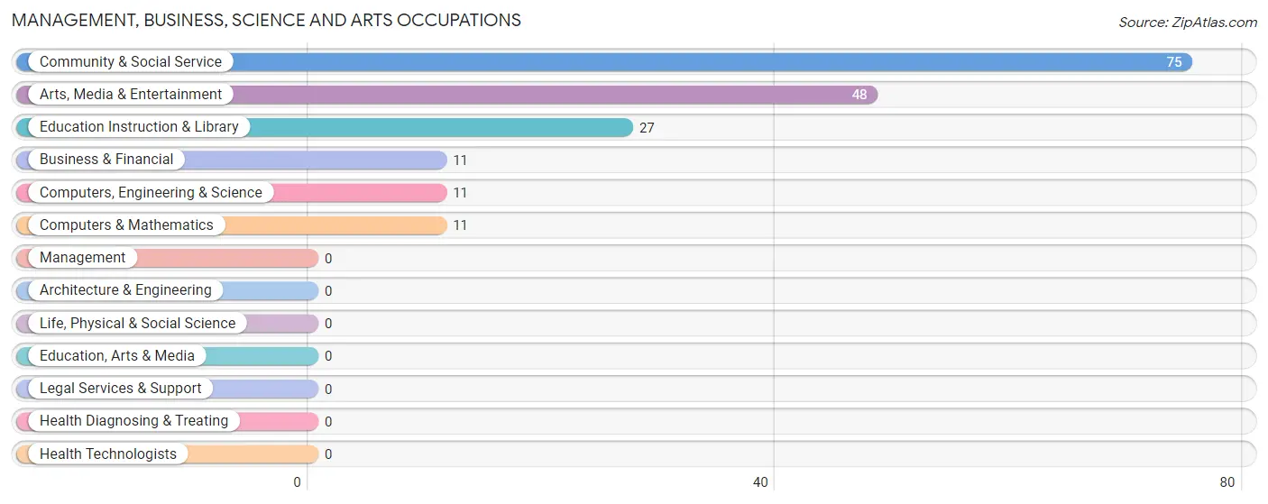 Management, Business, Science and Arts Occupations in Zip Code 00715