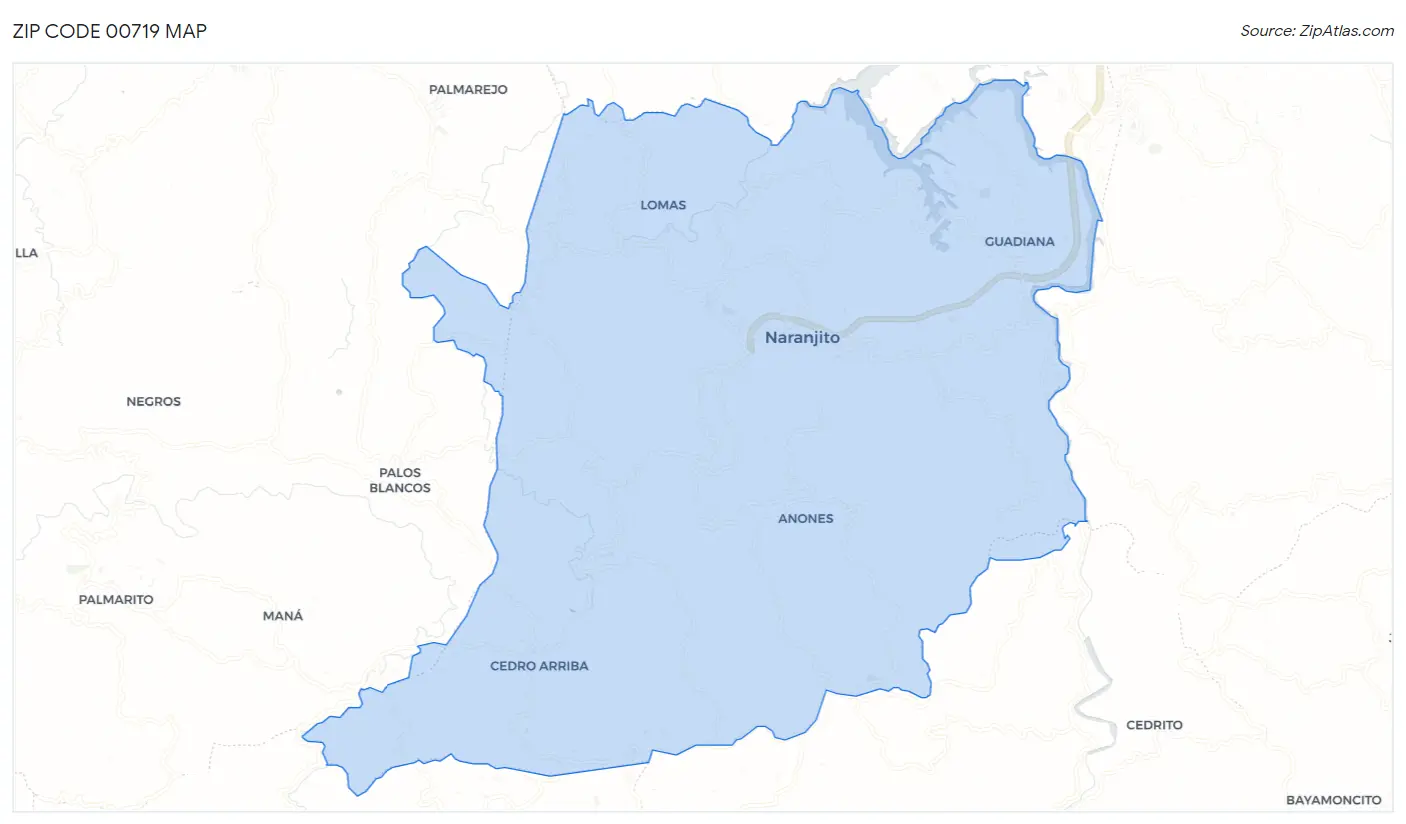 Zip Code 00719 Map