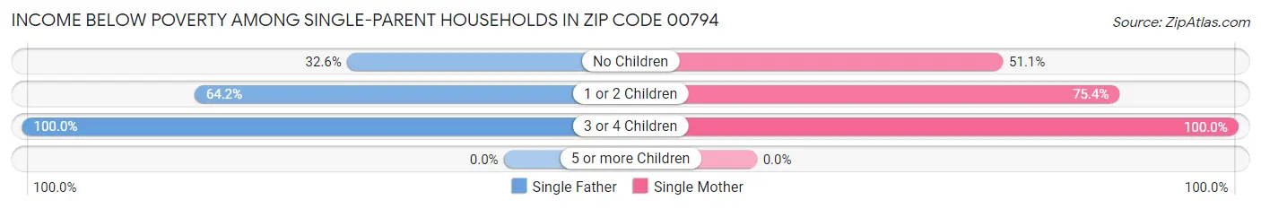 Income Below Poverty Among Single-Parent Households in Zip Code 00794