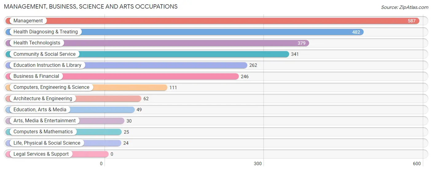 Management, Business, Science and Arts Occupations in Zip Code 01069