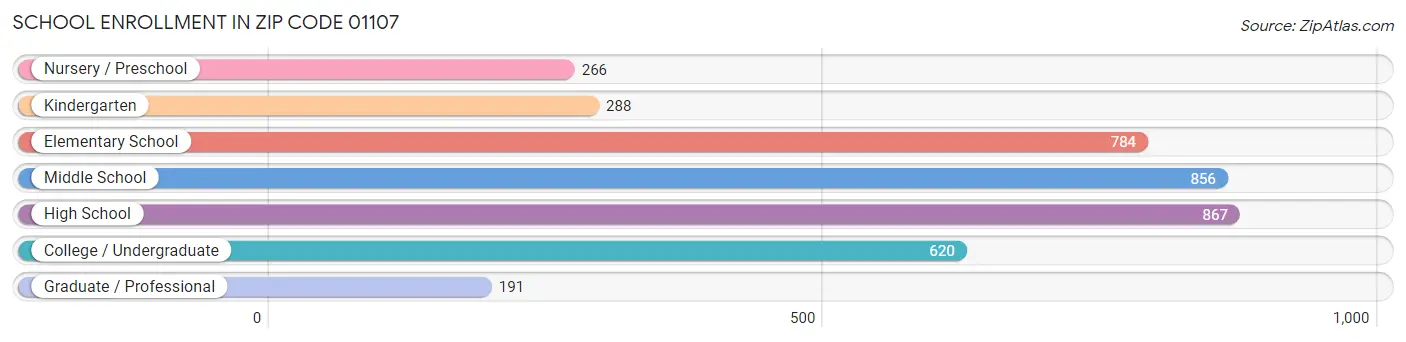 School Enrollment in Zip Code 01107