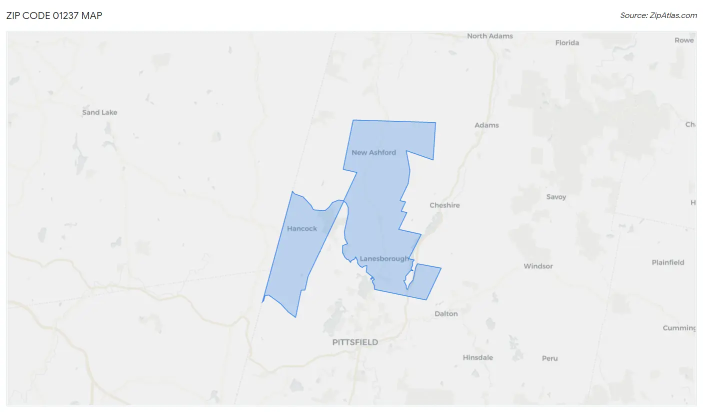 Zip Code 01237 Map