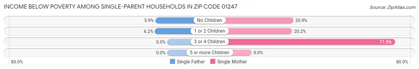 Income Below Poverty Among Single-Parent Households in Zip Code 01247