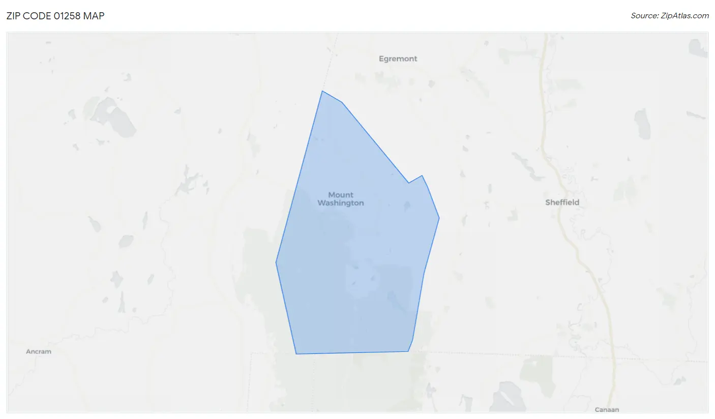 Zip Code 01258 Map