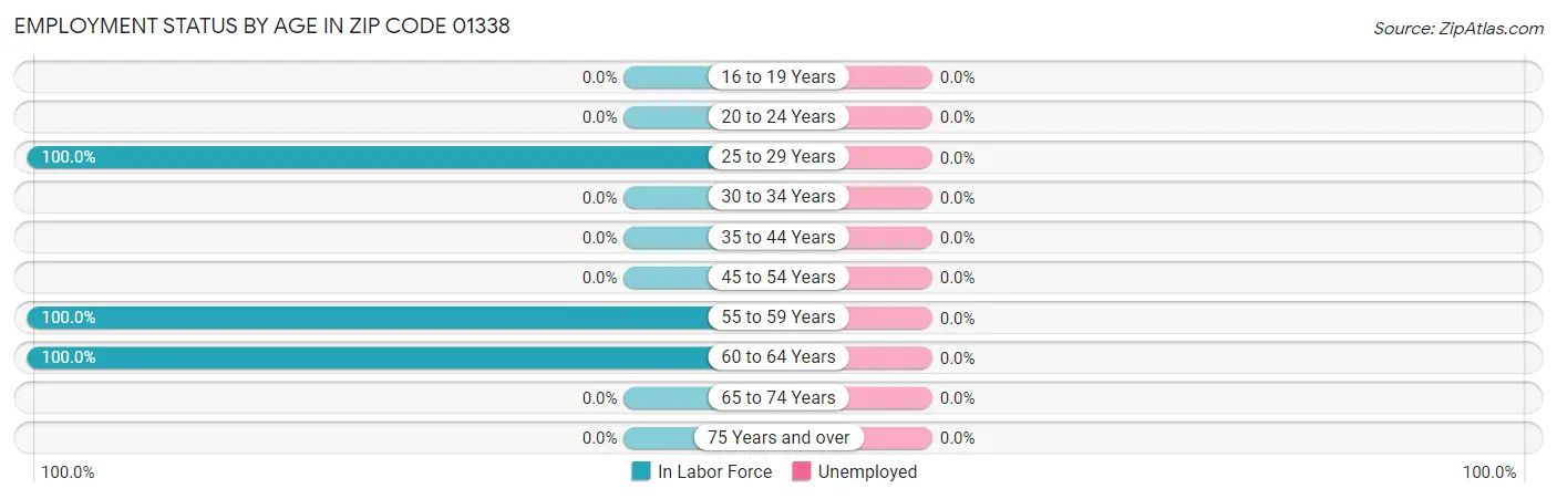 Employment Status by Age in Zip Code 01338