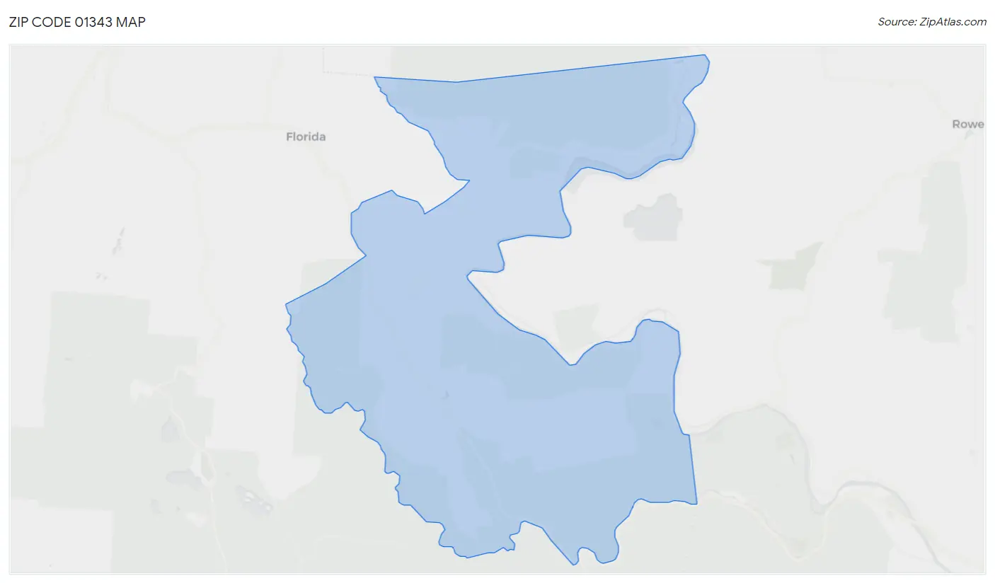 Zip Code 01343 Map