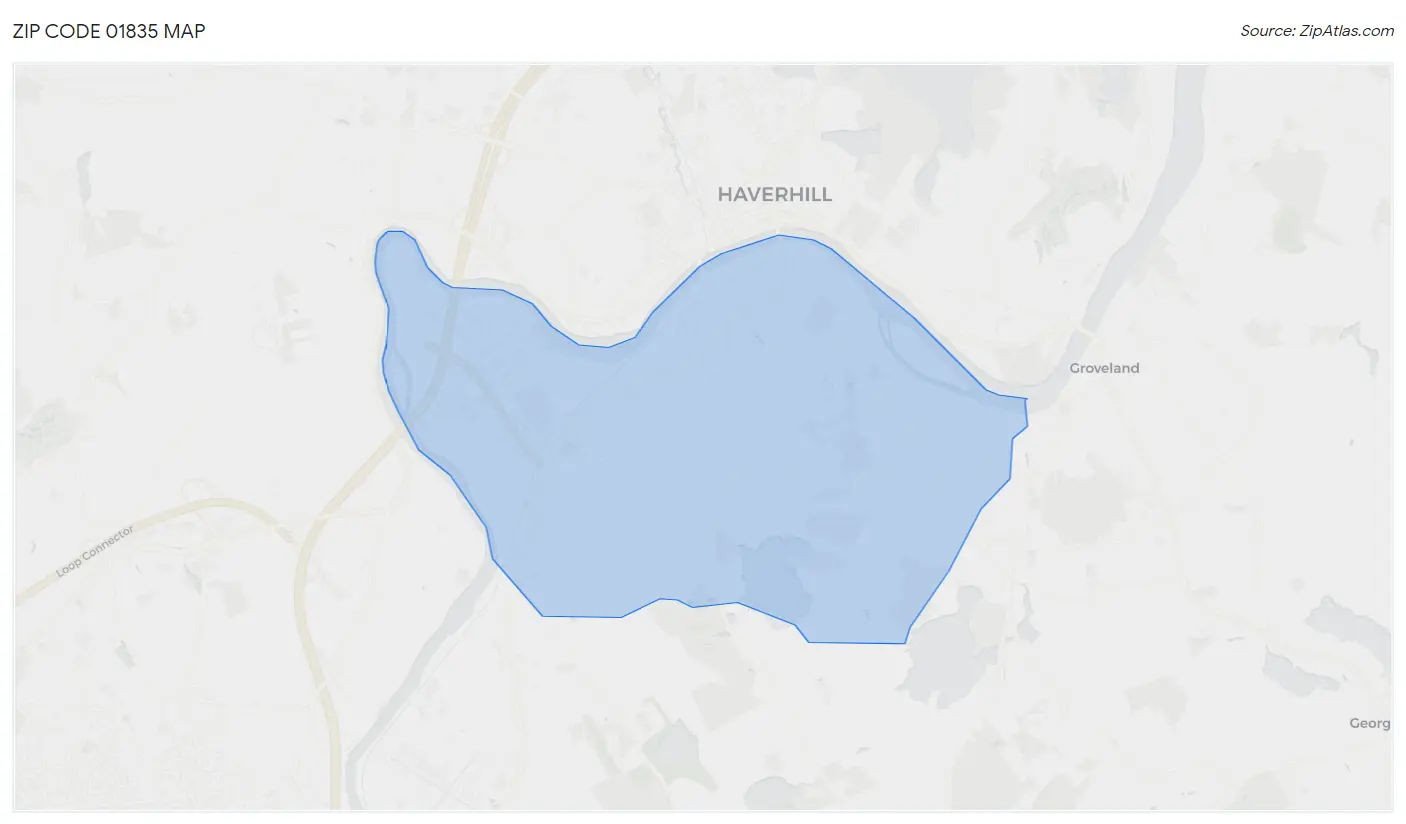 Zip Code 01835 Map