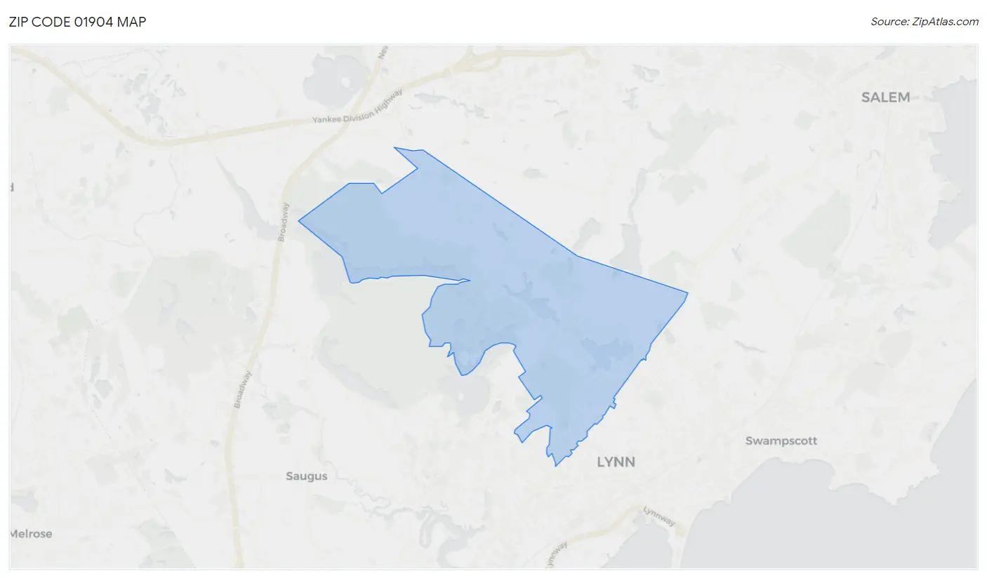 Zip Code 01904 Map