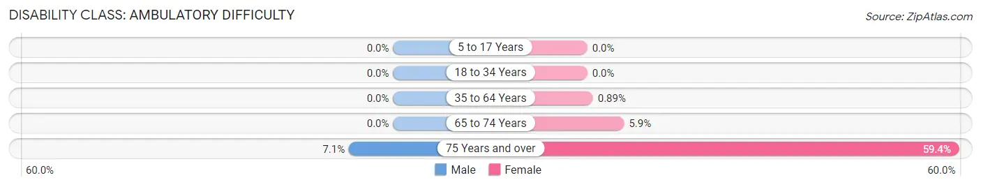 Disability in Zip Code 01921: <span>Ambulatory Difficulty</span>