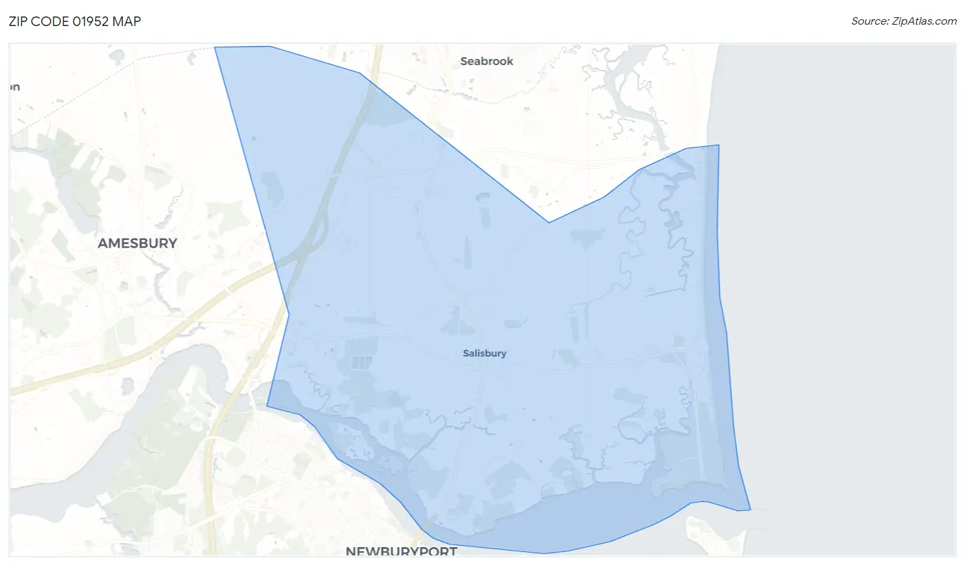 Zip Code 01952 Map