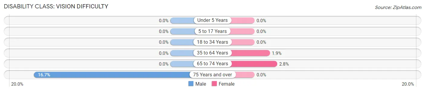 Disability in Zip Code 02025: <span>Vision Difficulty</span>