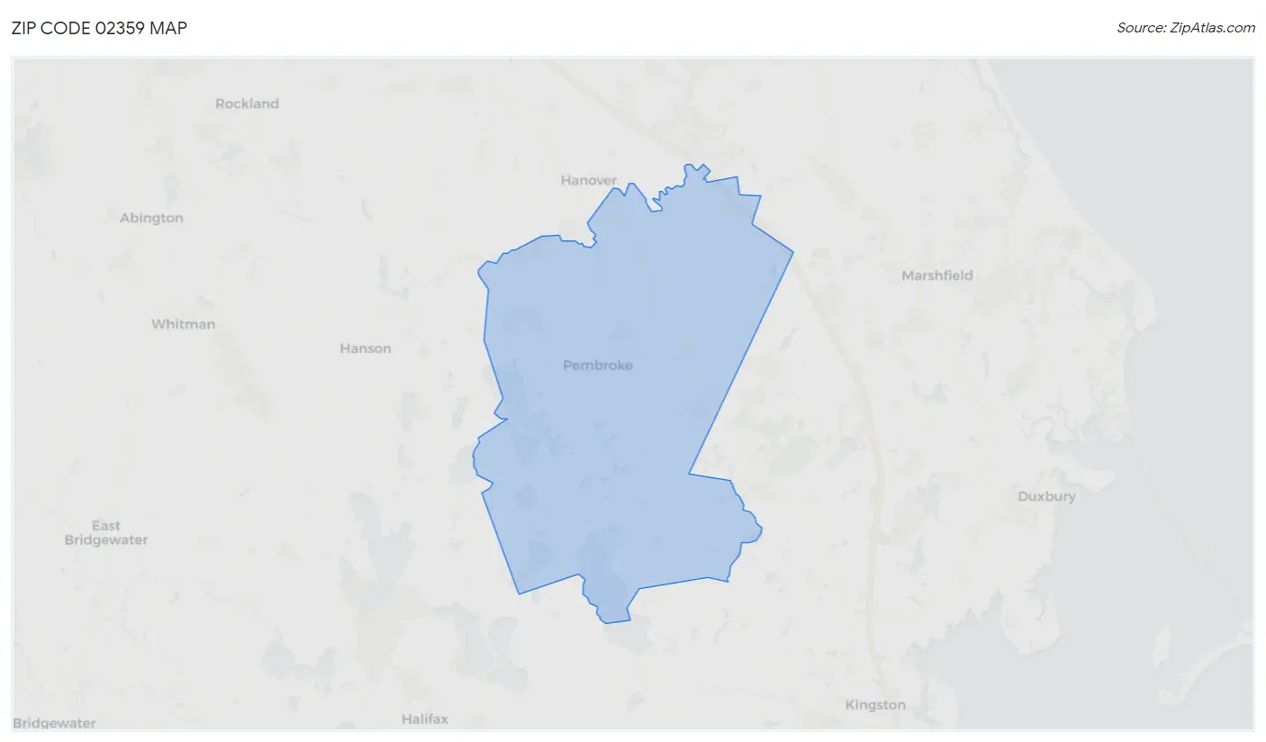 Zip Code 02359 Map