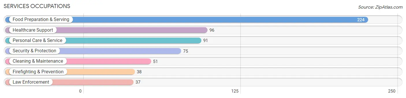 Services Occupations in Zip Code 02576