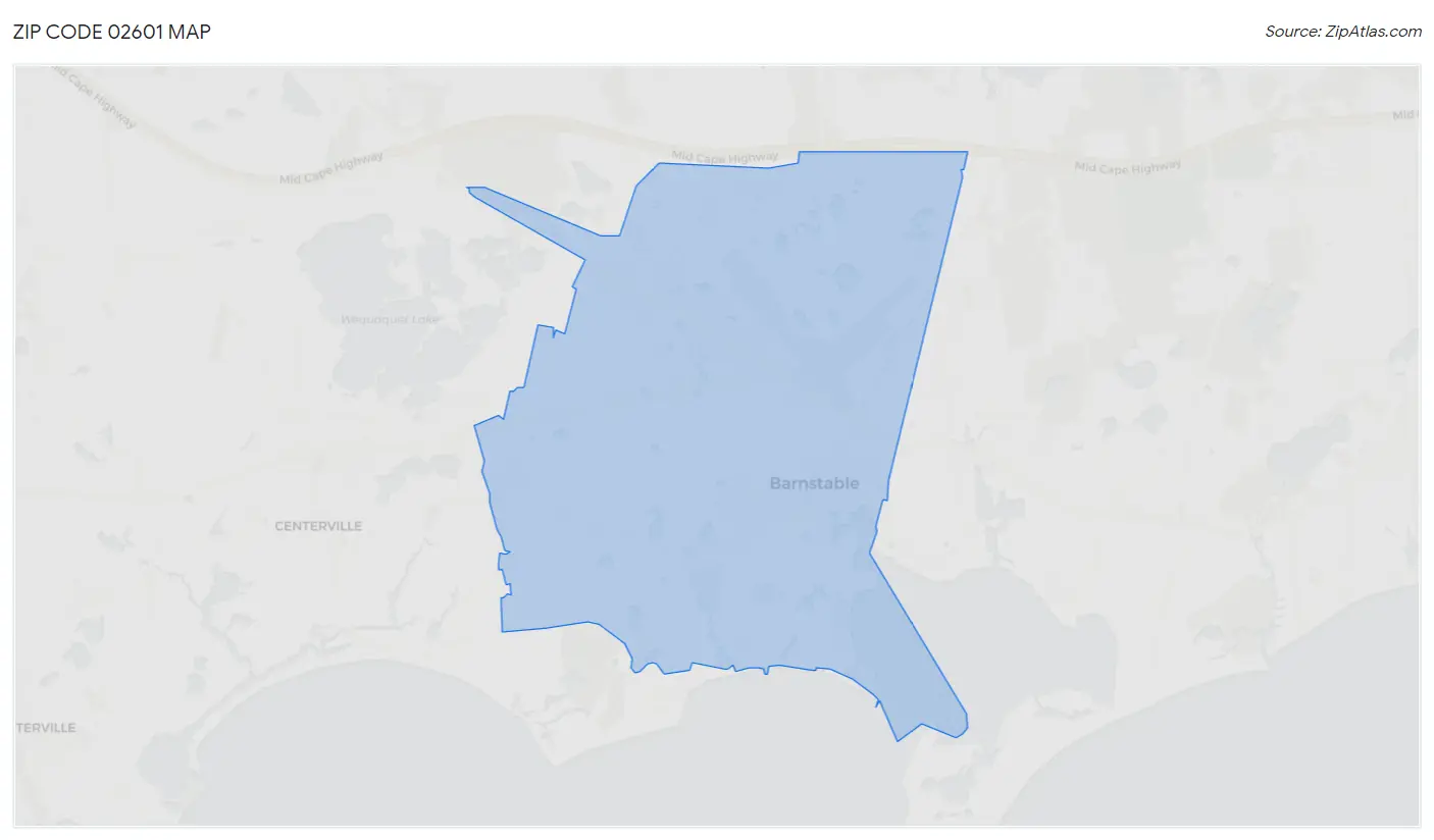 Zip Code 02601 Map