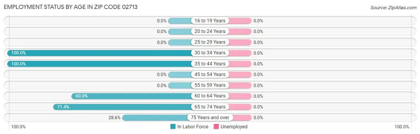 Employment Status by Age in Zip Code 02713