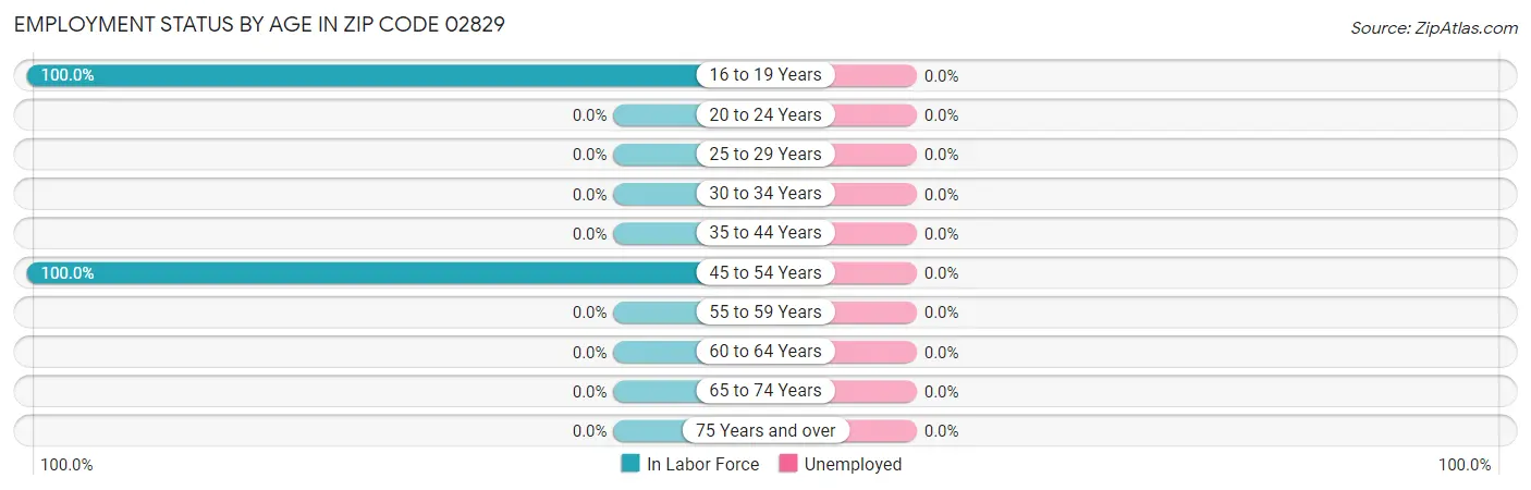 Employment Status by Age in Zip Code 02829