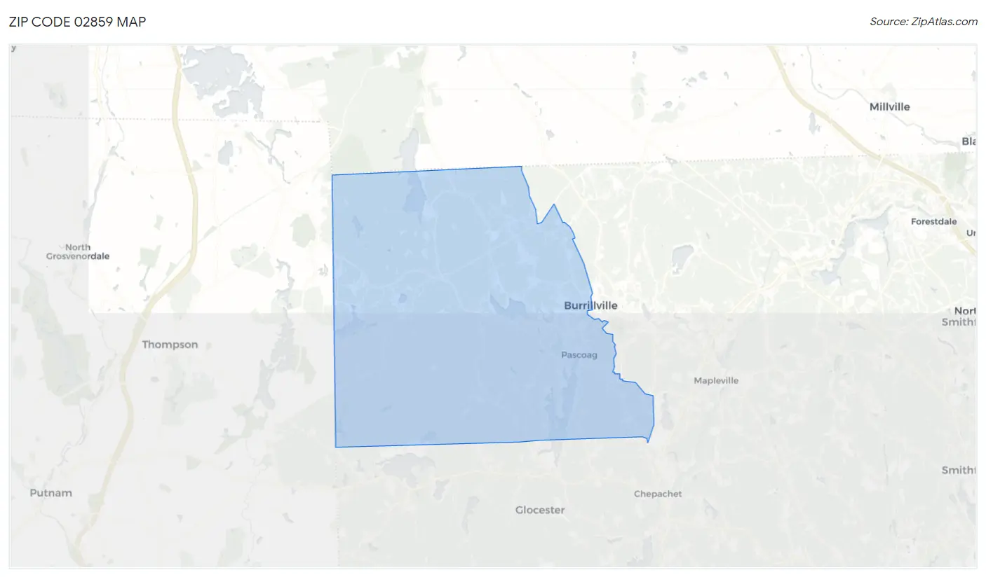 Zip Code 02859 Map