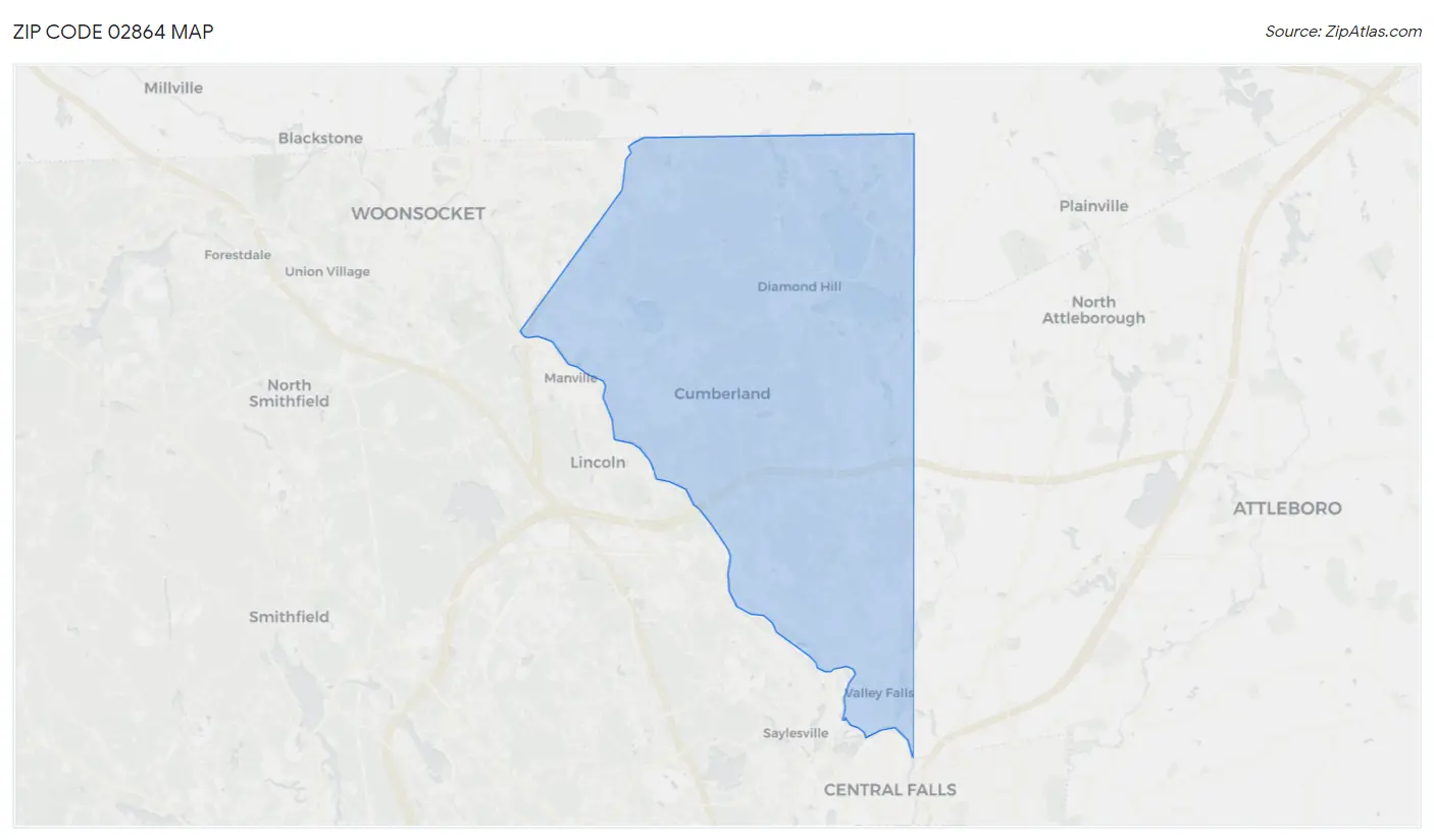 Zip Code 02864 Map