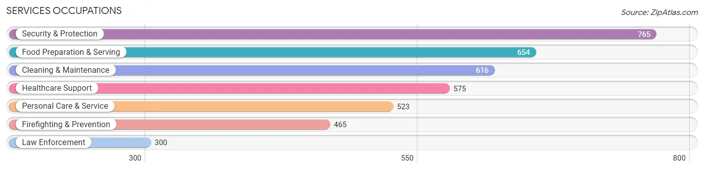 Services Occupations in Zip Code 02864