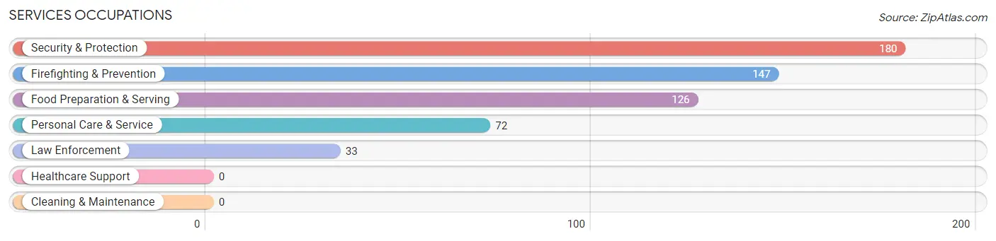 Services Occupations in Zip Code 02874