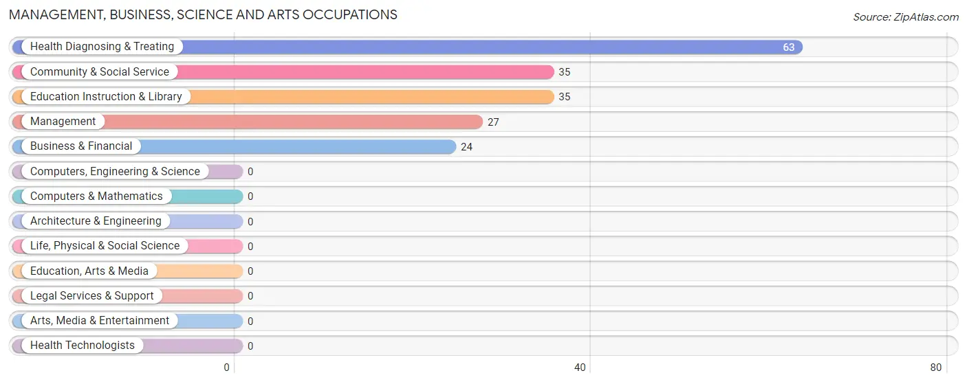 Management, Business, Science and Arts Occupations in Zip Code 02876