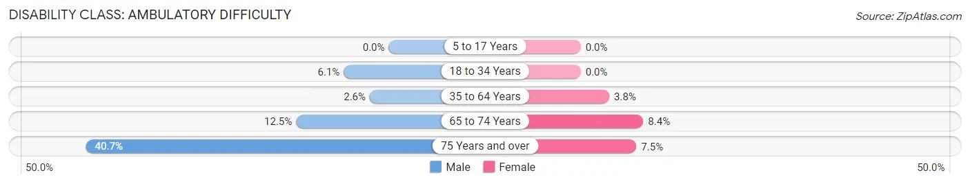 Disability in Zip Code 03109: <span>Ambulatory Difficulty</span>