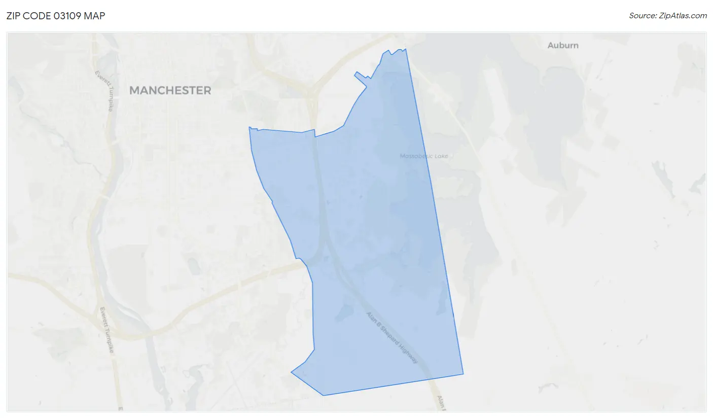 Zip Code 03109 Map