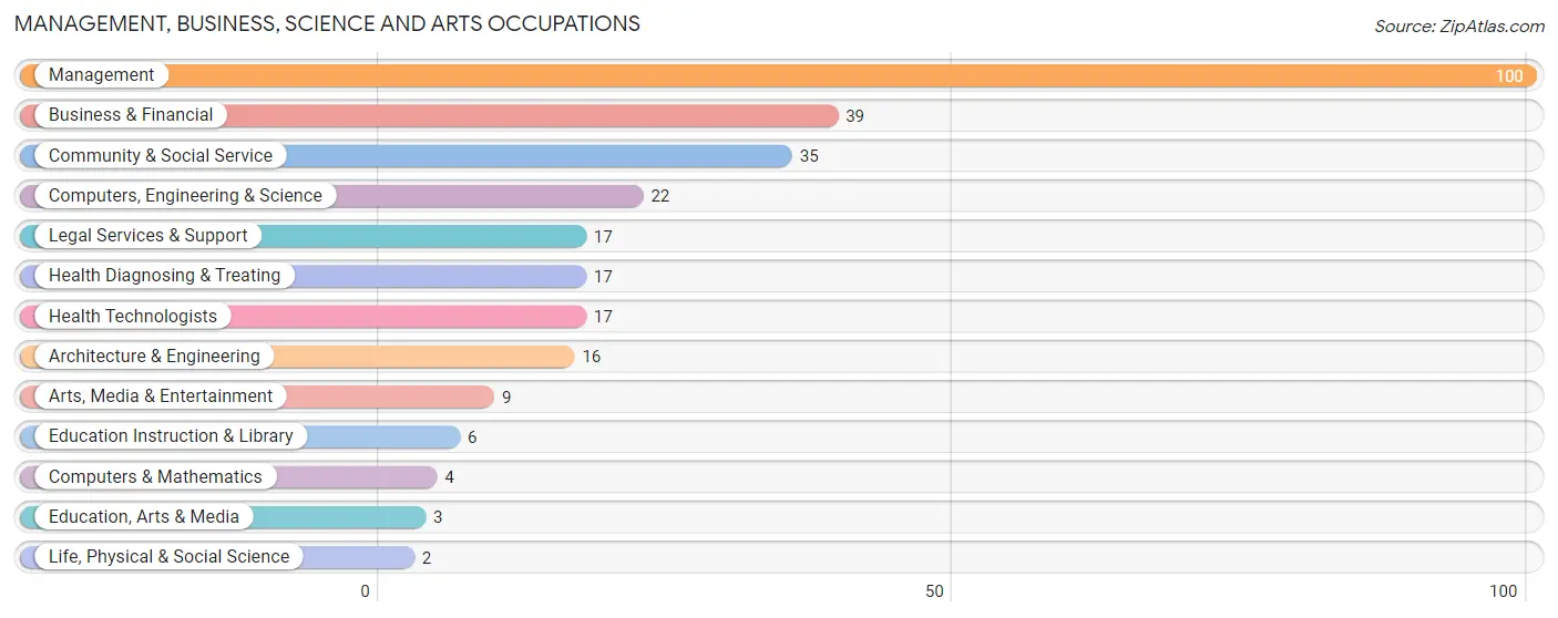 Management, Business, Science and Arts Occupations in Zip Code 03854