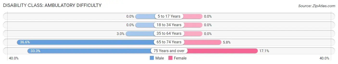 Disability in Zip Code 04027: <span>Ambulatory Difficulty</span>